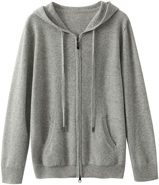 Cashmere Men's Sports Suit: Premium loose hooded sweatshirt and casual knitted cardigan large-size set, blending athletic comfort with soft cashmere luxury.