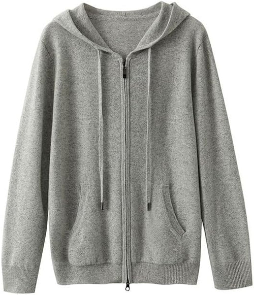 Cashmere Men's Sports Suit: Premium loose hooded sweatshirt and casual knitted cardigan large-size set, blending athletic comfort with soft cashmere luxury.